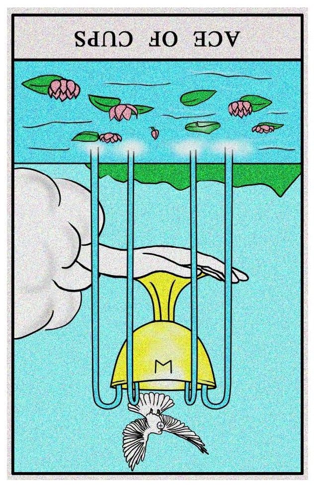 Boston Tarot Readings - Ace of Cups - Reversed