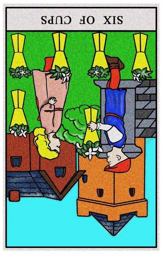 Boston Tarot Readings - Six of Cups - Reversed