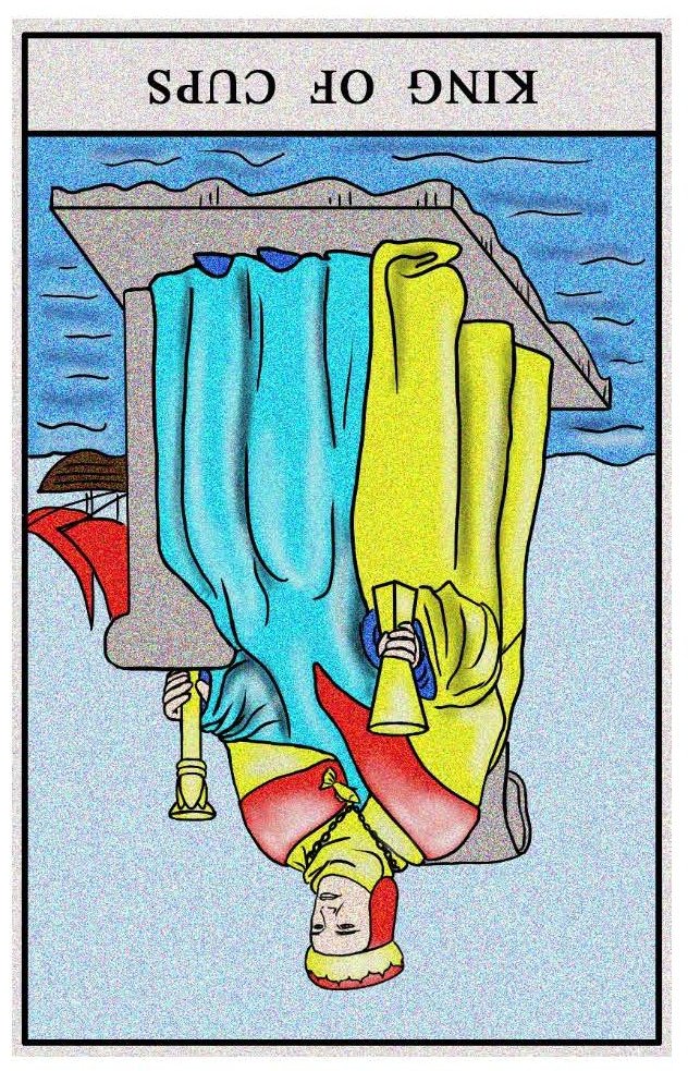 Boston Tarot Readings - King of Cups - Reversed