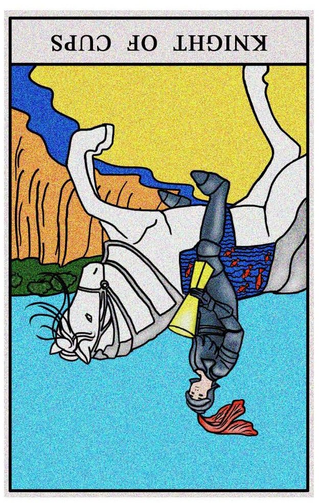 Boston Tarot Readings - Knight of Cups - Reversed