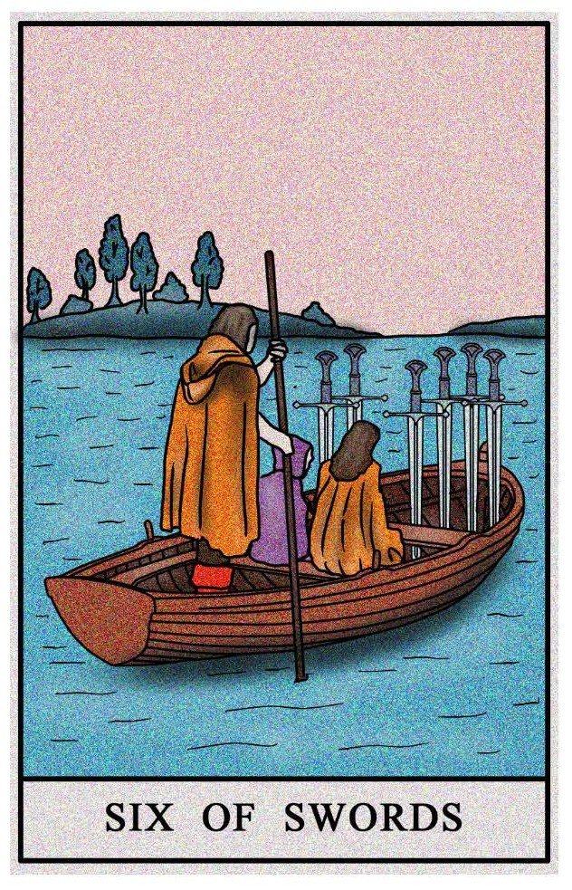 Boston Tarot Readings - Six of Swords
