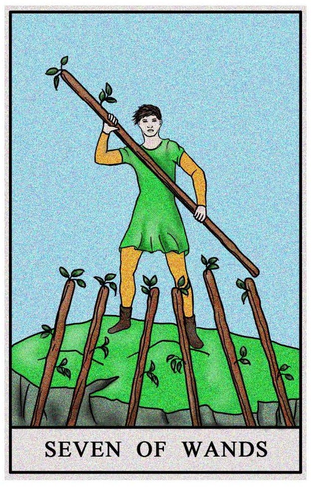 Boston Tarot Readings - Seven of Wands